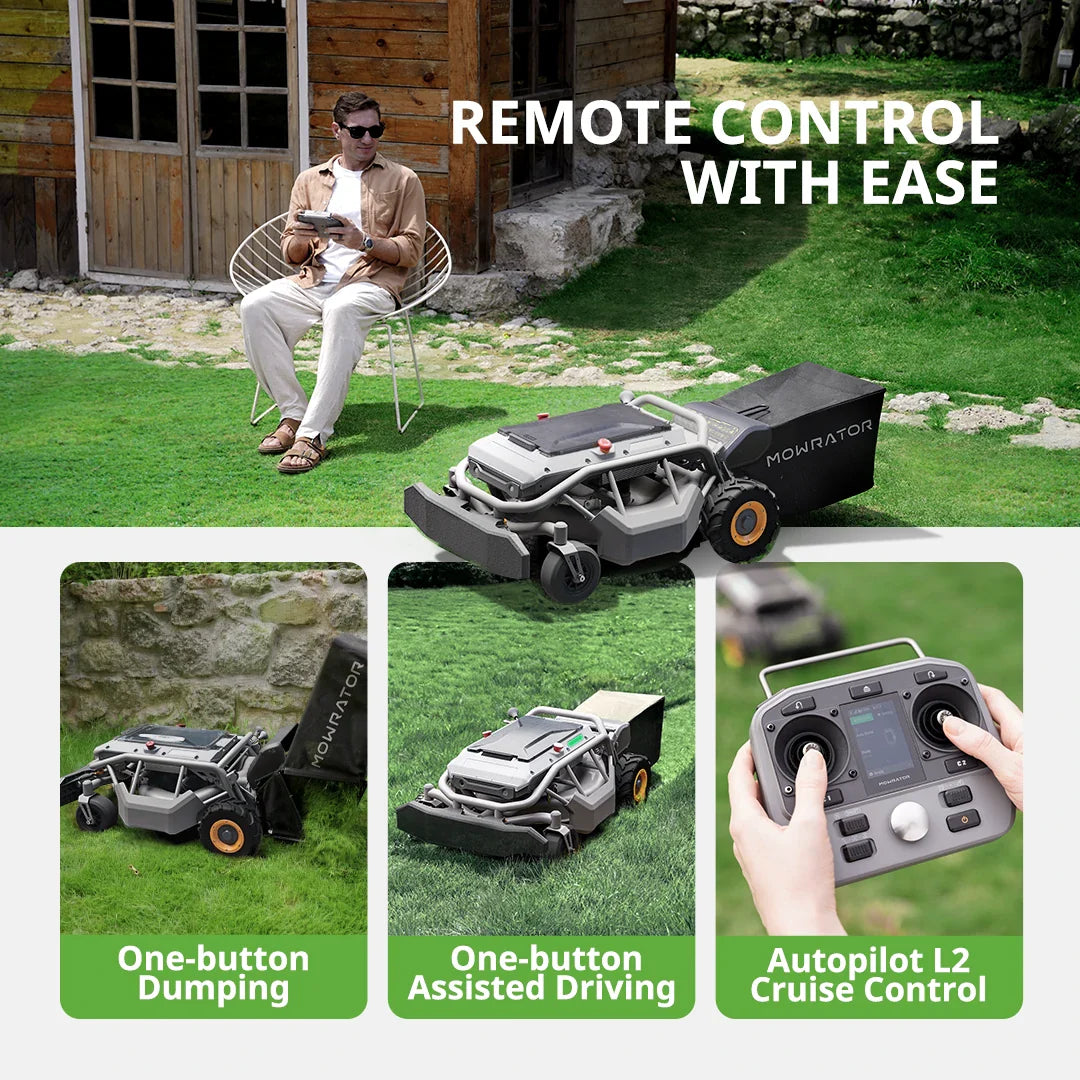 mowrator s1 2wd 12ah beast leafvac pro bundle | powerful leaf mulching & clean cut & auto dumping