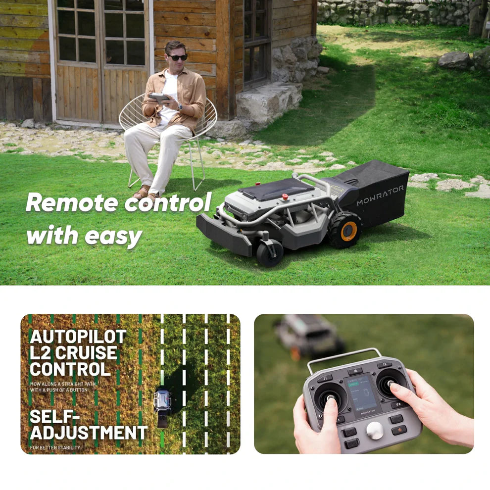 cleancut maintenance-free bundle: mowrator s1 2wd 12ah lawn mower+self-sharpening mowing blades