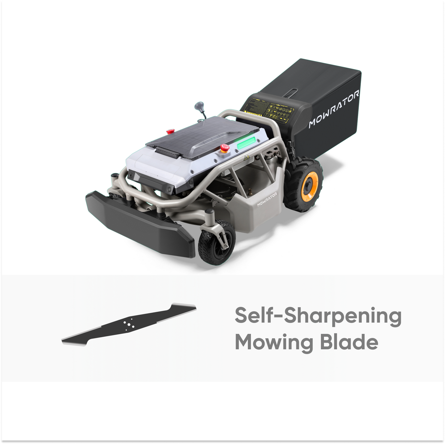 cleancut wartungsfreies paket: mowrator s1 2wd 12ah rasenmäher+selbstschärfende mähklingen