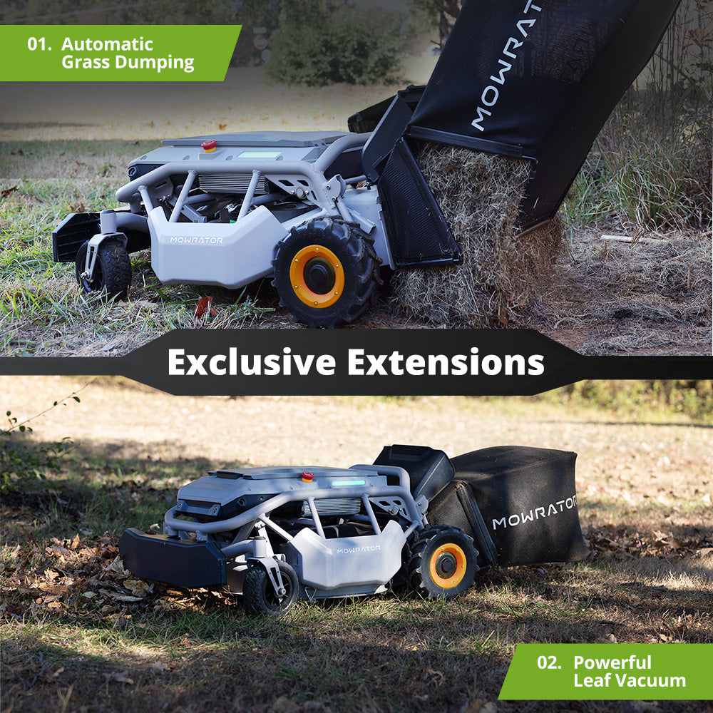 mowrator s1 4wd 18ah beast leafvac pro bundle | leistungsstarkes mulchen von laub, mähen an hängen und automatisches entleeren