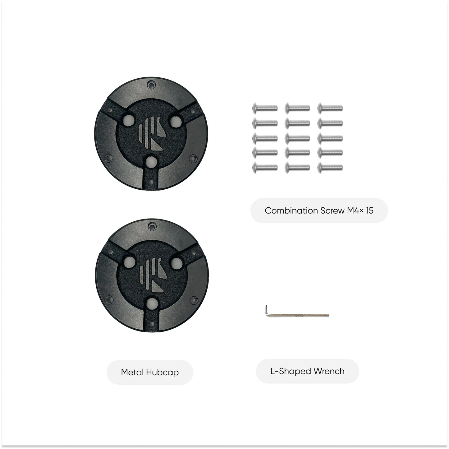 paire d'enjoliveurs métalliques | option 2 roues motrices
