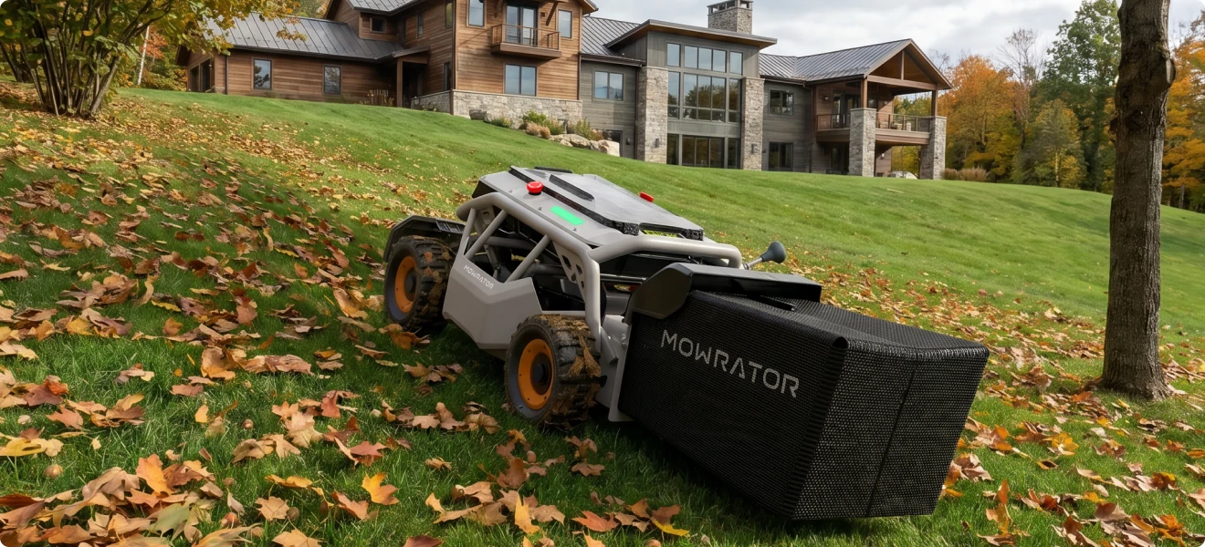 Steep Slope Leaf Cleanup