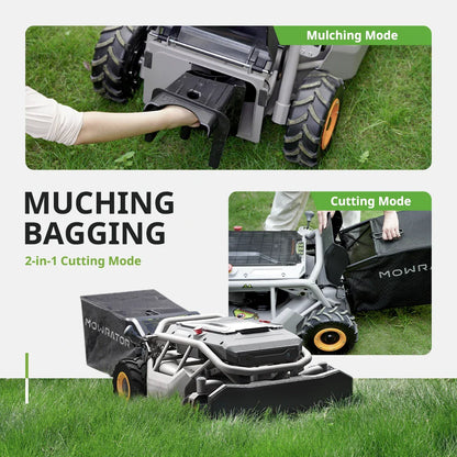 Wet Grass Handling Bundle: Mowrator S1 2WD 18Ah Lawn Mower+High Lift Mowing Blades