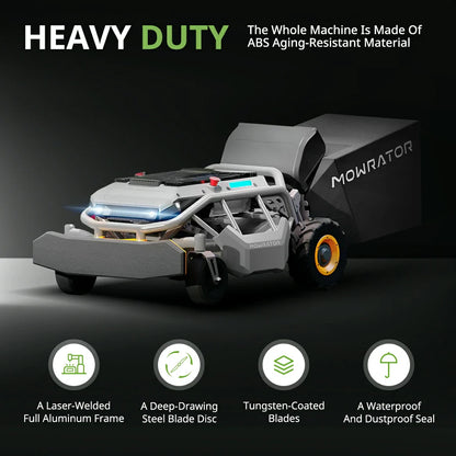 Wet Grass Handling Bundle: Mowrator S1 2WD 18Ah Lawn Mower+High Lift Mowing Blades