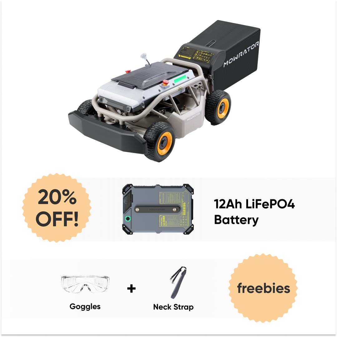 extended power bundle: mowrator s1 4wd 18ah lawn mower+extra 12ah battery