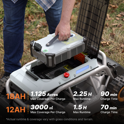 Mowrator S1 Leaf & Lawn 2WD 45% Slope Remote Control Lawn Mower with Leaf Shredding Vacuum