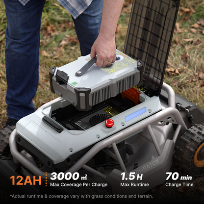 Mowrator S1 Leaf & Lawn 4WD 12Ah Mow & Plow Bundle | Snow Shoveling & Slope Mowing