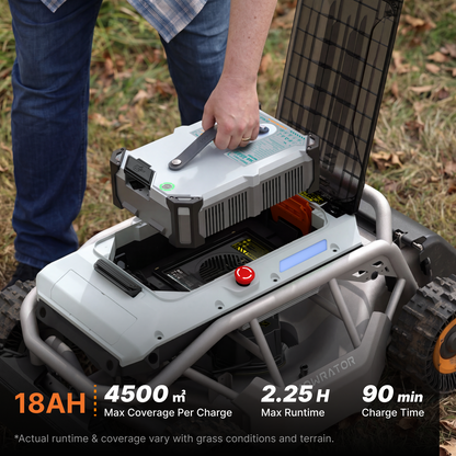Mowrator S1 Tondeuse Télécommandée 4WD 18Ah Pour Pentes À 75% Avec Aspirateur-Broyeur De Feuilles