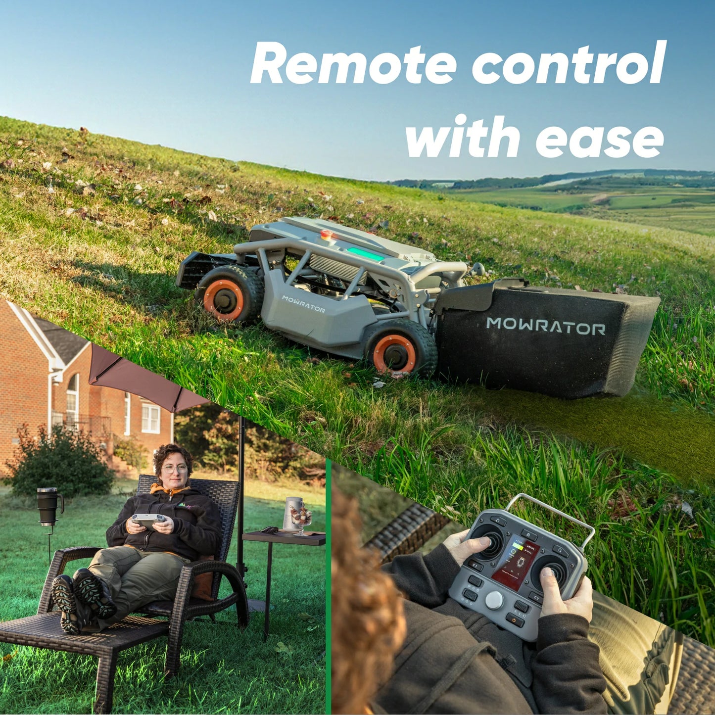 mowrator s1 remote control lawn mower 4wd