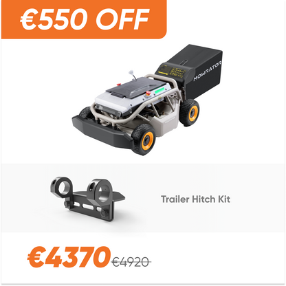 Pack Mow-Vac : tondeuse à gazon Mowrator S1 4WD 18 Ah, sac à benne basculante automatique et kit d'aspirateur