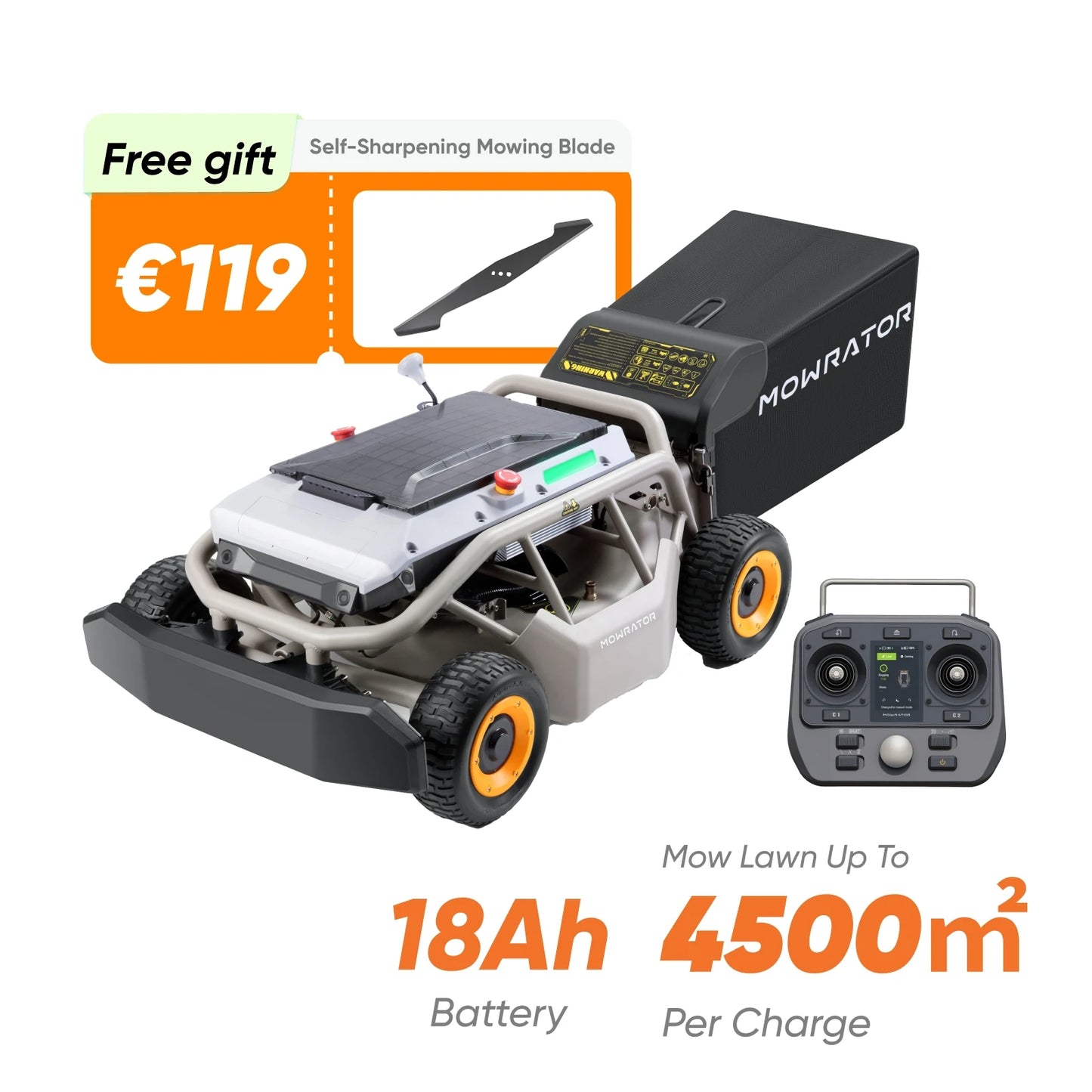 mowrator s1 remote control lawn mower 4wd 75% slope