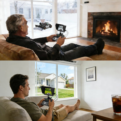 Mowrator S1 4WD 12Ah Indoor Mow & Snow Bundle | Snow Plow + MOWFUN FPV Kit