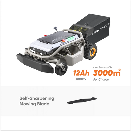 CleanCut Maintenance-Free Bundle: Mowrator S1 2WD 12Ah Lawn Mower+Self-sharpening Mowing Blades