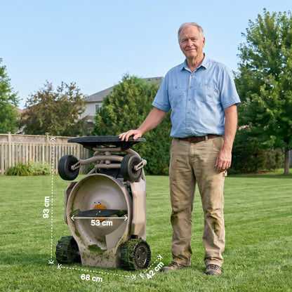 Mowrator S1 Leaf & Lawn 2WD 45% Slope Remote Control Lawn Mower with Leaf Shredding Vacuum