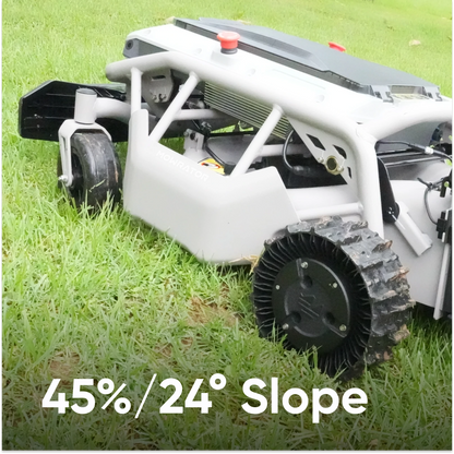 Basispaket für sanfte Hänge (45 %): Rasenmäher Mowrator S1 2WD 12AH + ein Paar verformbare Reifen + ein Paar Metall-Radkappen