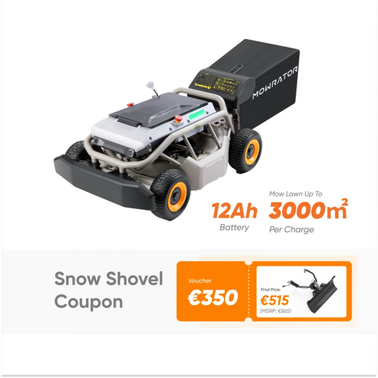 Mowrator S1 4WD12Ah Winter Prep Bundle: S1 4WD12Ah 75% Slope Mower+Voucher for Snow Plow Kits