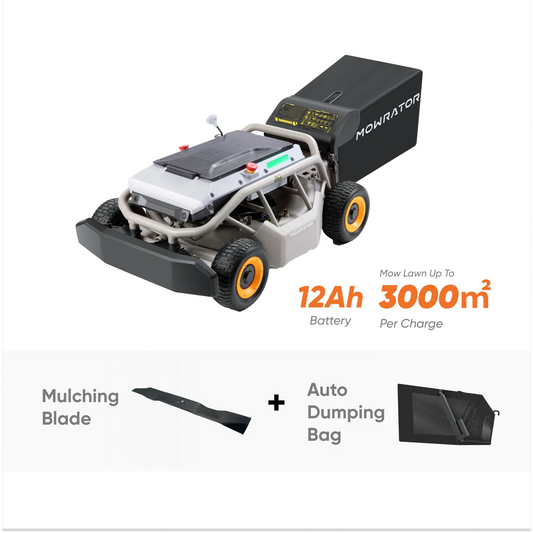 Mowrator S1 4WD 12Ah Multi-Function Bundle | Powerful Leaf Mulching & Slope Mowing