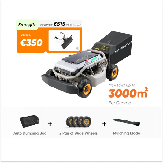 All-Season Bundle: 5-in-1 Package with Mowrator S1 4WD 12Ah RC Lawn Mower