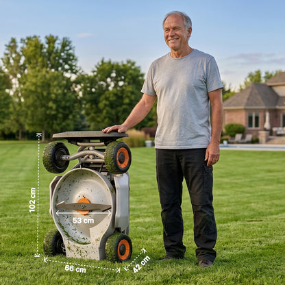 Mowrator S1 Tondeuse Télécommandée 4WD 18Ah Pour Pentes À 75% Avec Aspirateur-Broyeur De Feuilles