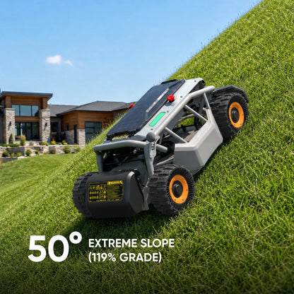 Mowrator S1 4WD 12Ah Kit Grimpeur Extrême | Aspirateur-Broyeur, 119% (50°) Pente