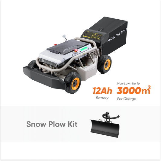 Mowrator S1 4WD12Ah Winter Prep Bundle | Snow Shoveling & Slope Mowing