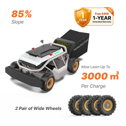Mowrator S1 4WD Kit Aspirateur-Broyeur De Feuilles Pour Pentes Raides | Capacité De Montée 85 % (40°)