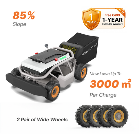Mowrator S1 4WD Kit Aspirateur-Broyeur De Feuilles Pour Pentes Raides | Capacité De Montée 85 % (40°)