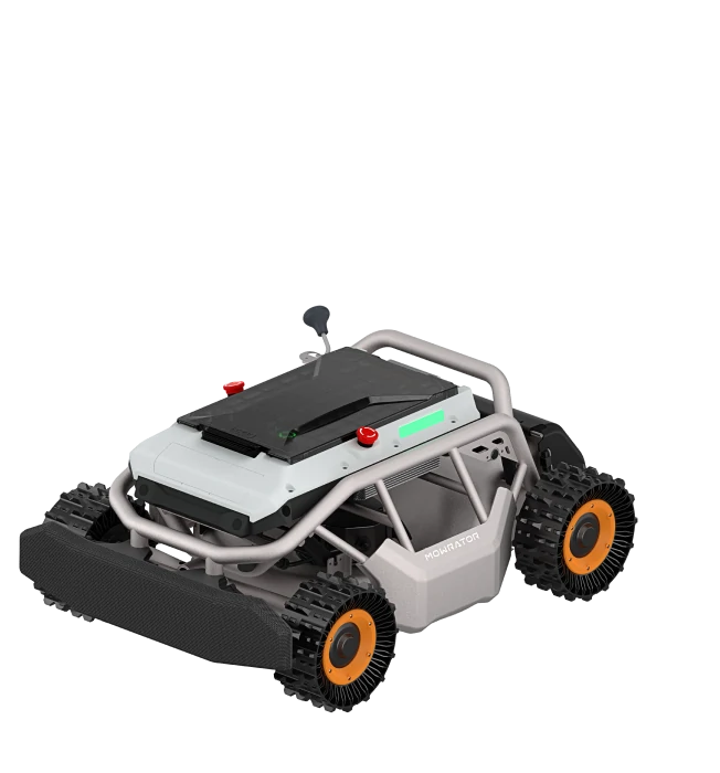 Mowrator S1 Leaf & Lawn 4WD 119% (50°) Extreme Slope with Leaf Shredding Vacuum (With Grip Tread Tires)