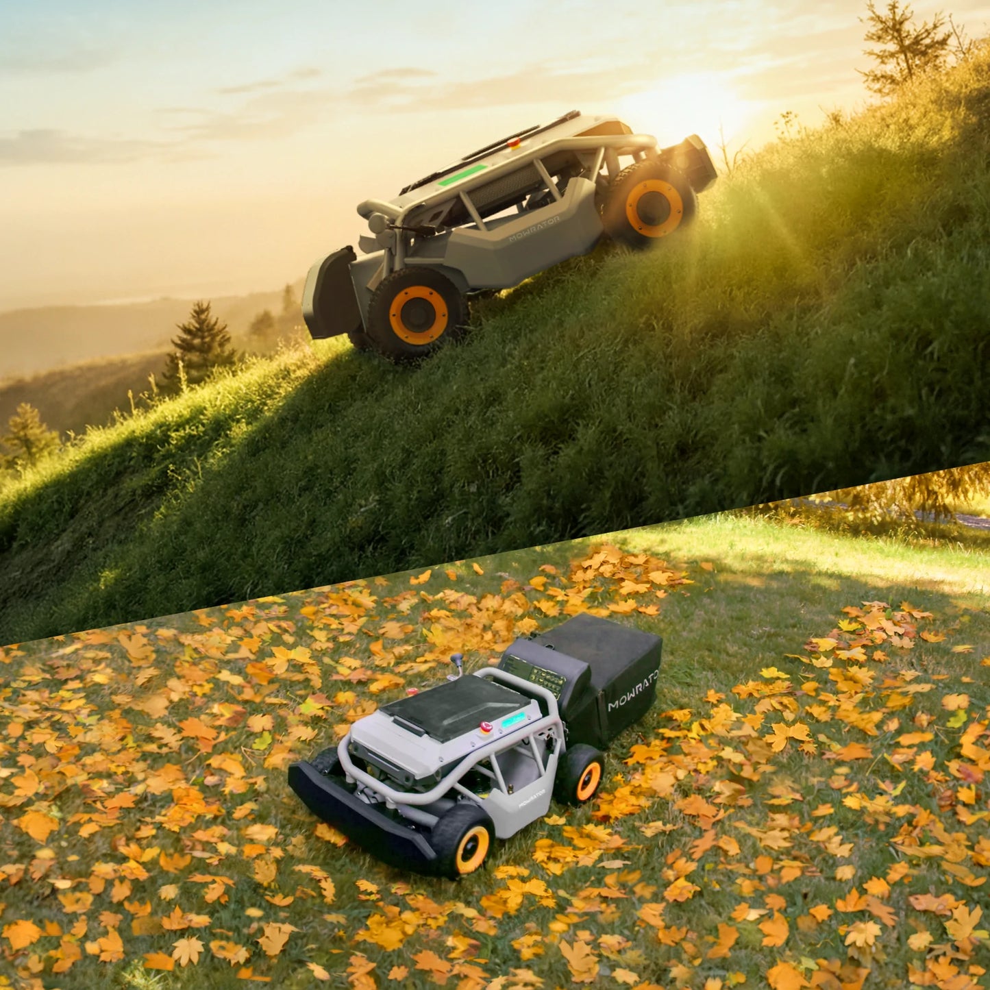 pack mow-vac : tondeuse à gazon mowrator s1 4wd 18 ah + lames de paillage