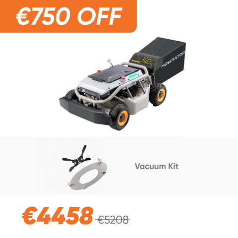Mow-Vac-Paket: Mowrator S1 4WD 18 Ah Rasenmäher + Saugset