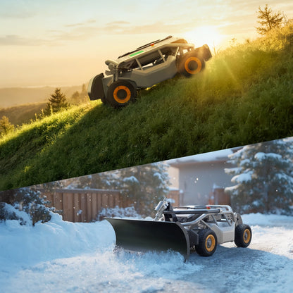 Mowrator S1 4WD12Ah Winter Prep Bundle: S1 4WD12Ah 75% Slope Mower+Voucher for Snow Plow Kits