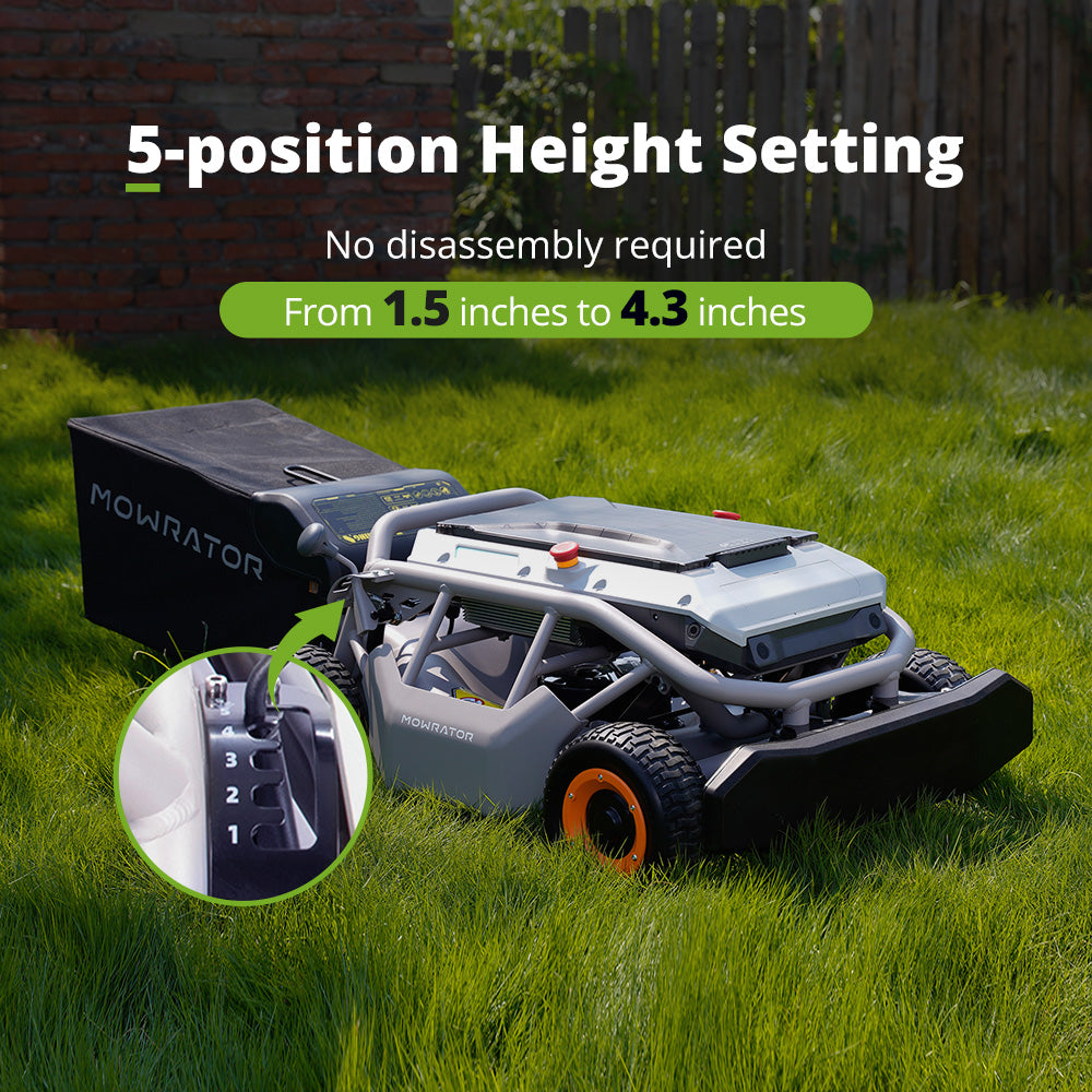 steep slope climbing bundle: mowrator s1 4wd 18ah lawn mower+2 pair of wide wheels