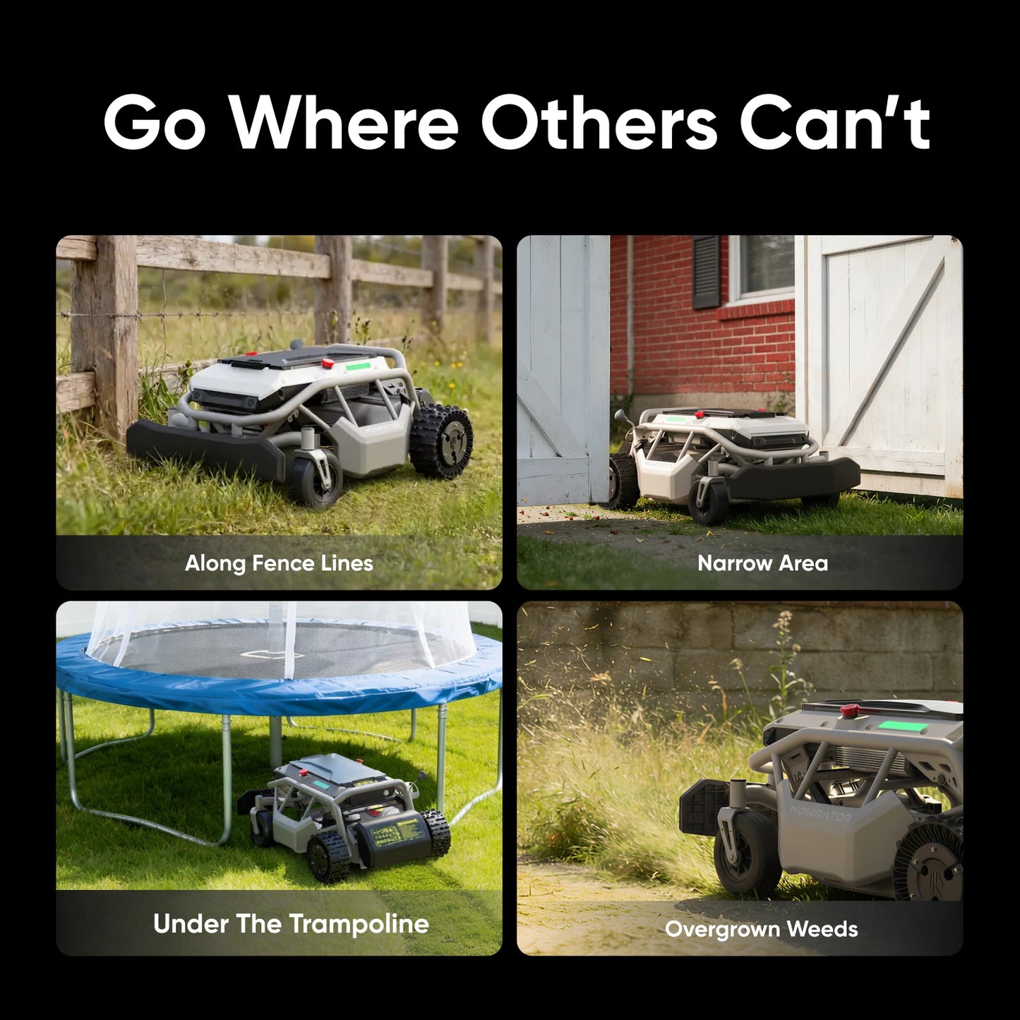 mowrator s1 2wd 12ah, pack pour pente douce | capacité d'ascension de 45 % (24°)