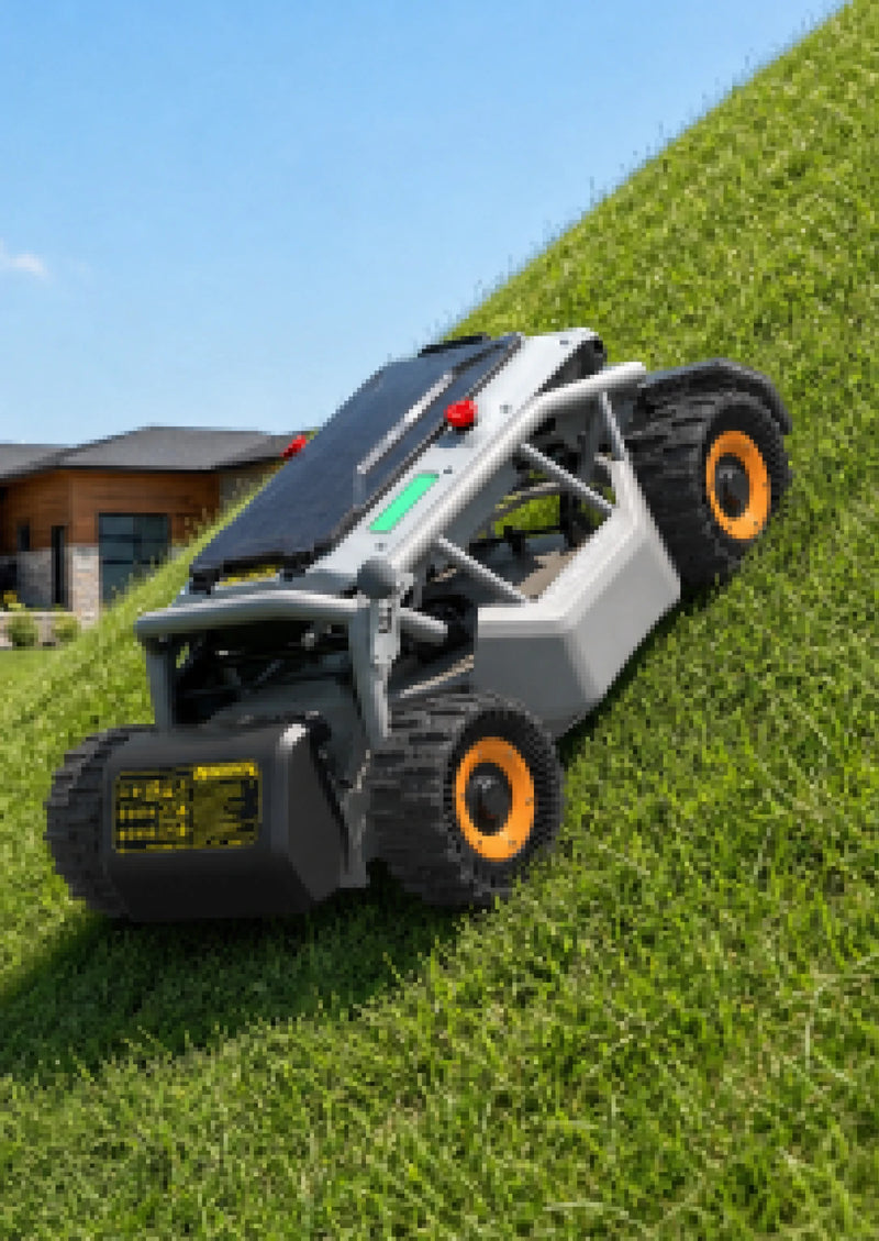 Mowrator S1 Leaf & Lawn 4WD 119% (50°) Extreme Slope with Leaf Shredding Vacuum (With Grip Tread Tires)