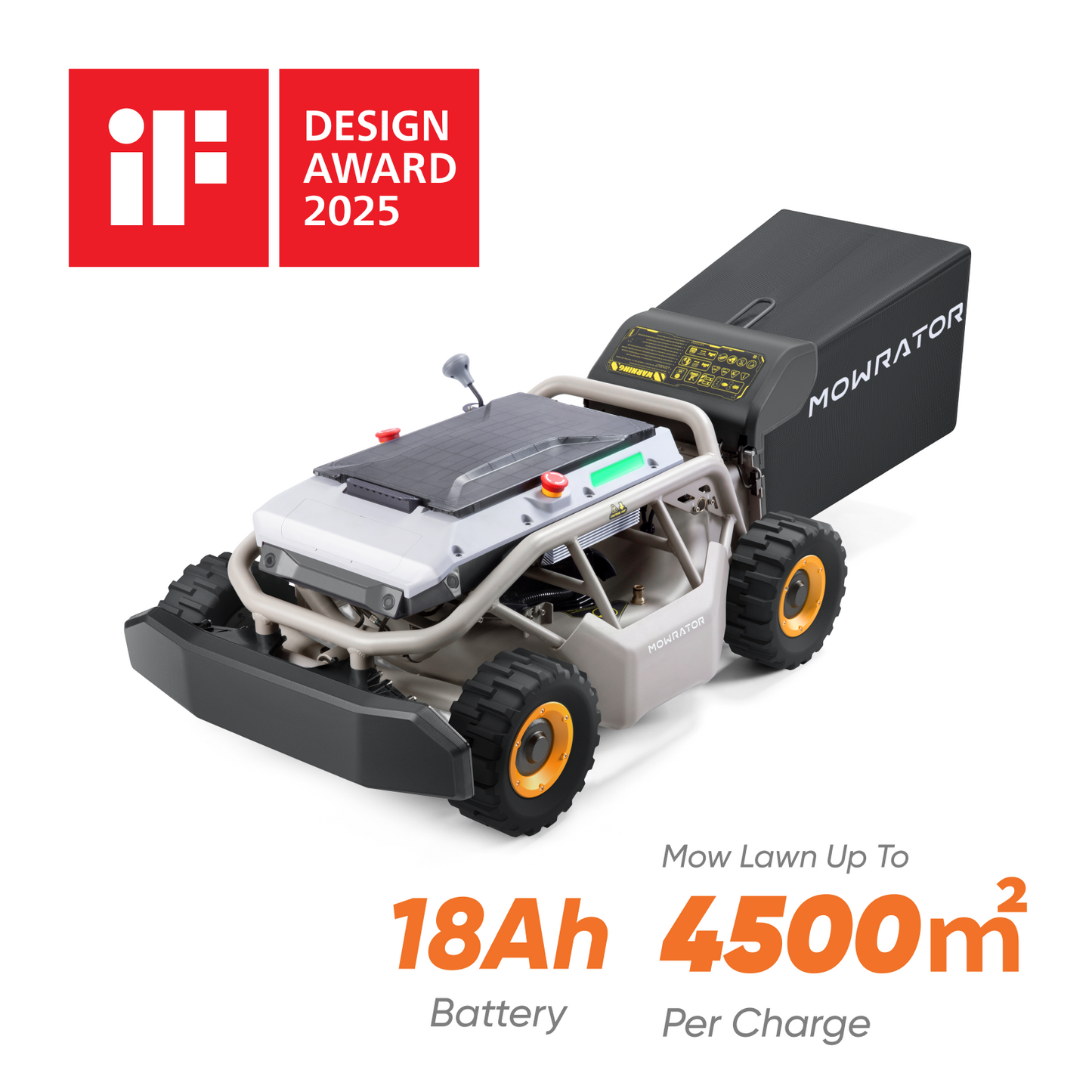 mowrator s1 remote control lawn mower 4wd 85% slope (wide wheels edition)
