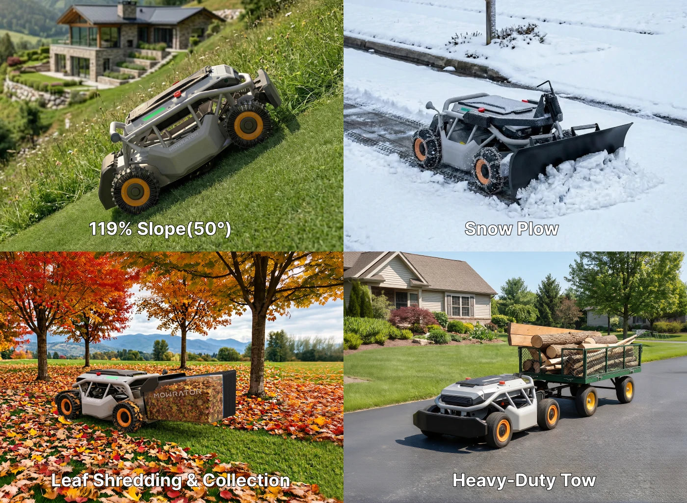 mowrator s1 pack toutes saisons pour pentes à 119% 4wd 18ah (édition à forte adhérence)