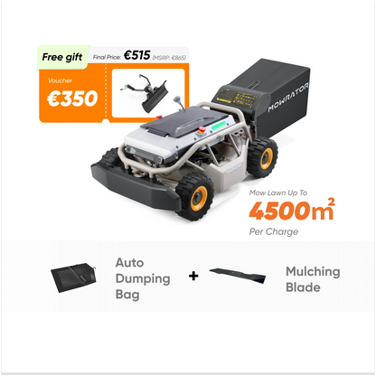 All-Season Bundle: 4-in-1 Package with Mowrator S1 4WD （Wide Wheels Edition）Slope Lawn Mower