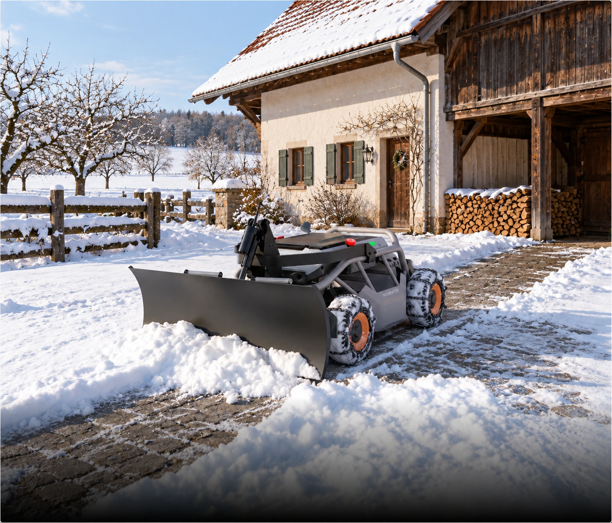For everyday snowfall, the S1 4WD with steel tire chains clears up to 12 cm of fresh, fluffy snow to keep your driveway clear.