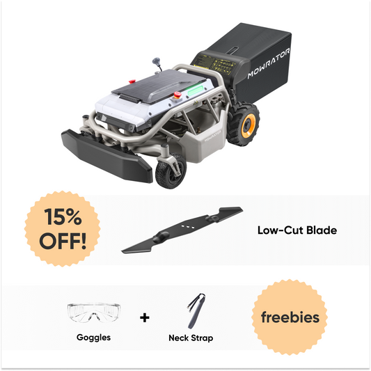 Low Grass Mowing Bundle: Mowrator S1 2WD 18Ah Lawn Mower+Low-Cut Blades